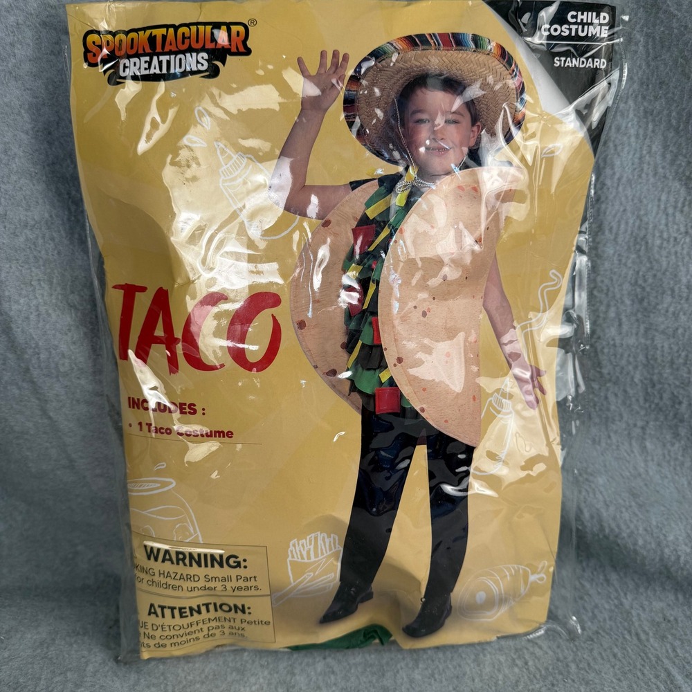 Spooktacular Creations Taco Costume Kids Standard Brown Food Halloween NEW